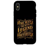 Custodia per iPhone X/XS Man The Myth Legend ha ritirato il veterano della pensione