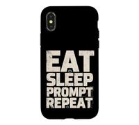 Custodia per iPhone X/XS Mangia il sonno Prompt Ripeti ingegnere AI