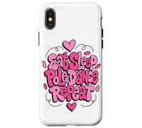 Custodia per iPhone X/XS Mangiare Dormire Pole Dance Ripeti Groovy Divertimento