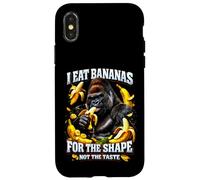 Custodia per iPhone X/XS Mangio banane per la forma, non il gusto umorismo per adulti Meme