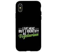 Custodia per iPhone X/XS Mangio carne identifica come divertente vegetariano