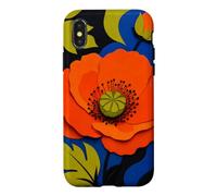 Custodia per iPhone X/XS Mano che tiene un bicchiere di vino tra rose da giardino