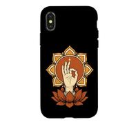 Custodia per iPhone X/XS Mano del risveglio Mudra Lotus Mandala meditazione buddista