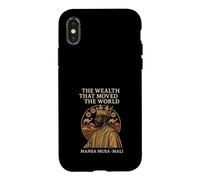 Custodia per iPhone X/XS Mansa Musa Mali Empire King African History, regalo in oro