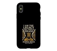 Custodia per iPhone X/XS Mansa Musa Mali Empire King African History, regalo in oro