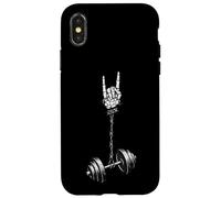 Custodia per iPhone X/XS Manubri per sollevamento pesi e sollevamento pesi, stile retrò vintage