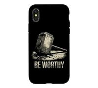 Custodia per iPhone X/XS Martello di Thor Mjölnir Be worthy, mitologia nordica
