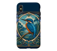 Custodia per iPhone X/XS Martin Pescatore - Kingfisher Art Nouveau