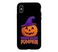 Custodia per iPhone X/XS Master Builder Zucca Strega Mattoni Builder Halloween Kid