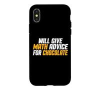 Custodia per iPhone X/XS Matematica, Insegnante divertente darà consigli di matematica per il cioccolato