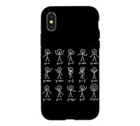 Custodia per iPhone X/XS Matematica Stick Figure Algebra Problemi Studente Matematica Insegnante