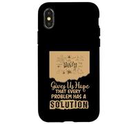 Custodia per iPhone X/XS Math Gives Us Hope Problem Solution Inspirational Teacher