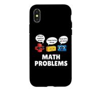 Custodia per iPhone X/XS Math Problems Symbols Funny Back to School Men Women Kids