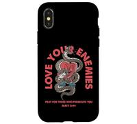 Custodia per iPhone X/XS Matt 5:44 Salmi ispiratori Cristianesimo