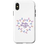 Custodia per iPhone X/XS Mattel Polly Pocket Holidays - Luci natalizie a forma di cuore