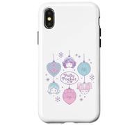 Custodia per iPhone X/XS Mattel - Poly Pocket - Decorazioni natalizie con fiocchi di neve