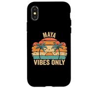 Custodia per iPhone X/XS MAYA Vibes Only Cute Retro Girls MAYA Name