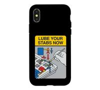 Custodia per iPhone X/XS Mechanical Keyboard Builder Lube Your Stabs Now
