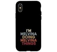 Custodia per iPhone X/XS Melvina Name Melvina Personalized Name First Given