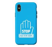 Custodia per iPhone X/XS Meme umoristico STOP Talk To My Agent AI Software Engineers