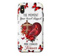 Custodia per iPhone X/XS Memorial Cardinal Il momento in cui il tuo cuore si è fermato per sempre Arte