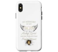 Custodia per iPhone X/XS Memory of My Son Always Loved Never Forgotten Son Memorial