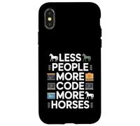 Custodia per iPhone X/XS Meno persone Più codice Più cavalli Programmatore