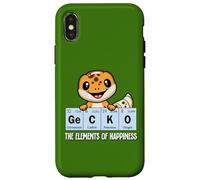 Custodia per iPhone X/XS Mens Womens Kids Kawaii Reptile Elements Leopard Gecko Lover