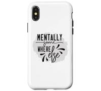 Custodia per iPhone X/XS Mentalmente da qualche altra parte Umorismo sarcastico introverso