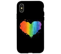 Custodia per iPhone X/XS Mese dell'orgoglio della bandiera del cuore LGB