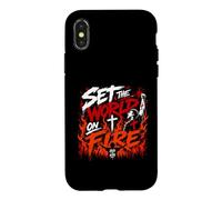 Custodia per iPhone X/XS Metti il mondo sul fuoco Gesù è il re Gospel Revival