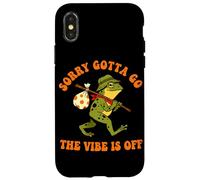Custodia per iPhone X/XS Mi dispiace devo andare l"atmosfera è spenta rana umorismo