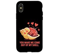 Custodia per iPhone X/XS Mi fai uscire dal mio guscio Eremita Granchio Amore