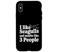 Custodia per iPhone X/XS Mi piacciono i gabbiani e forse come 3 persone