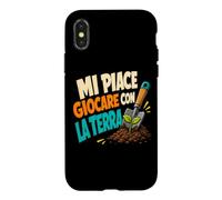 Custodia per iPhone X/XS Mi piace giocare con la terra Umorismo Giardinaggio