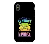 Custodia per iPhone X/XS Mi piace il clarinetto e forse mi piace 3 persone