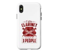 Custodia per iPhone X/XS Mi piace il clarinetto e forse mi piace 3 persone