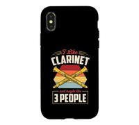 Custodia per iPhone X/XS Mi piace il clarinetto e forse mi piace 3 persone