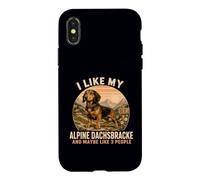 Custodia per iPhone X/XS Mi piace il mio Alpine Dachsbracke e forse come 3 persone umorismo