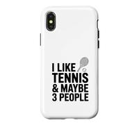 Custodia per iPhone X/XS Mi piace il tennis e forse 3 persone