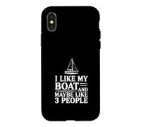 Custodia per iPhone X/XS Mi piace la mia barca e forse 3 persone