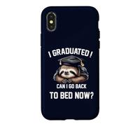 Custodia per iPhone X/XS Mi sono laureato Posso tornare a letto ora Dormire Studente Bradipo