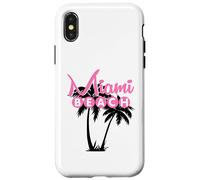 Custodia per iPhone X/XS MIAMI BEACH FLORIDA Palma Retro Tropicale