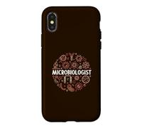 Custodia per iPhone X/XS Microbiologo - Microbiologia e Virologia Distressed Design
