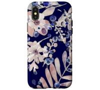 Custodia per iPhone X/XS Midnight Indigo Eucalipto & Mirtillo Botanico