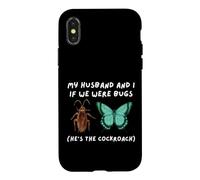 Custodia per iPhone X/XS Mio marito e io se fossimo insetti Divertente Scarafaggio Meme Moglie