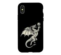 Custodia per iPhone X/XS Mitico Drago Holding Sun Orb Vintage Art