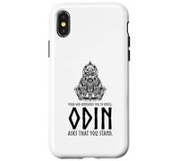 Custodia per iPhone X/XS Mitologia vichinga medievale - Dio norreno Odino - Religione pagana