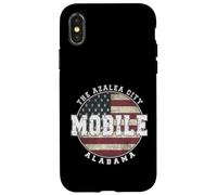 Custodia per iPhone X/XS mobile, alabama, vendemmia, bandiera americana