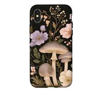 Custodia per iPhone X/XS Modello di fiori scuri e funghi velenosi
